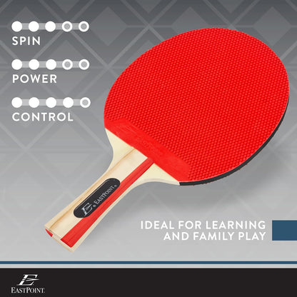 2 Player Table Tennis Paddle Set - Includes 2 Pip-Out Ping Pong Paddles