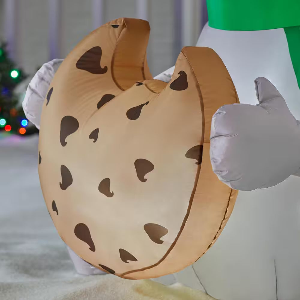 6.5 Ft. Animated LED Mouse Eating Cookie Christmas Airblown® Inflatable