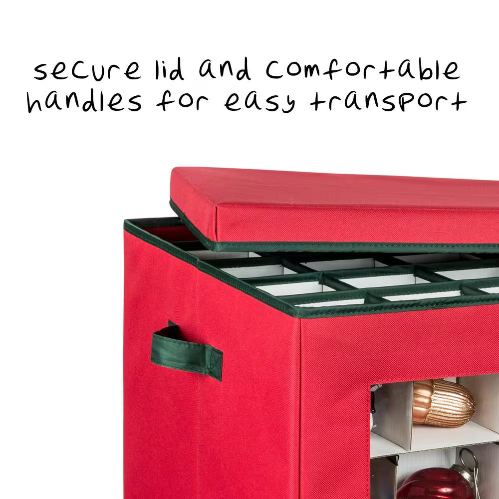 Ornament Storage Container in Red (120-Count)