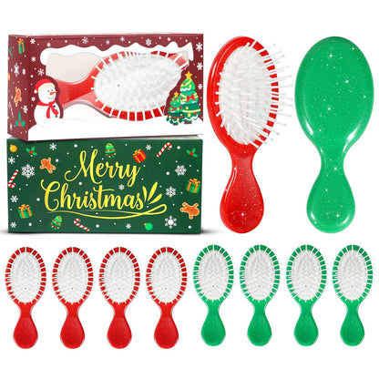 12 Set Hair Brush for Christmas Gifts - Mini Travel Hairbrush for Dry Wet Hair Detangle Hair Brush for Girls Boys Women Men Operation Christmas Child Bulk Items Stocking Stuffers Gift