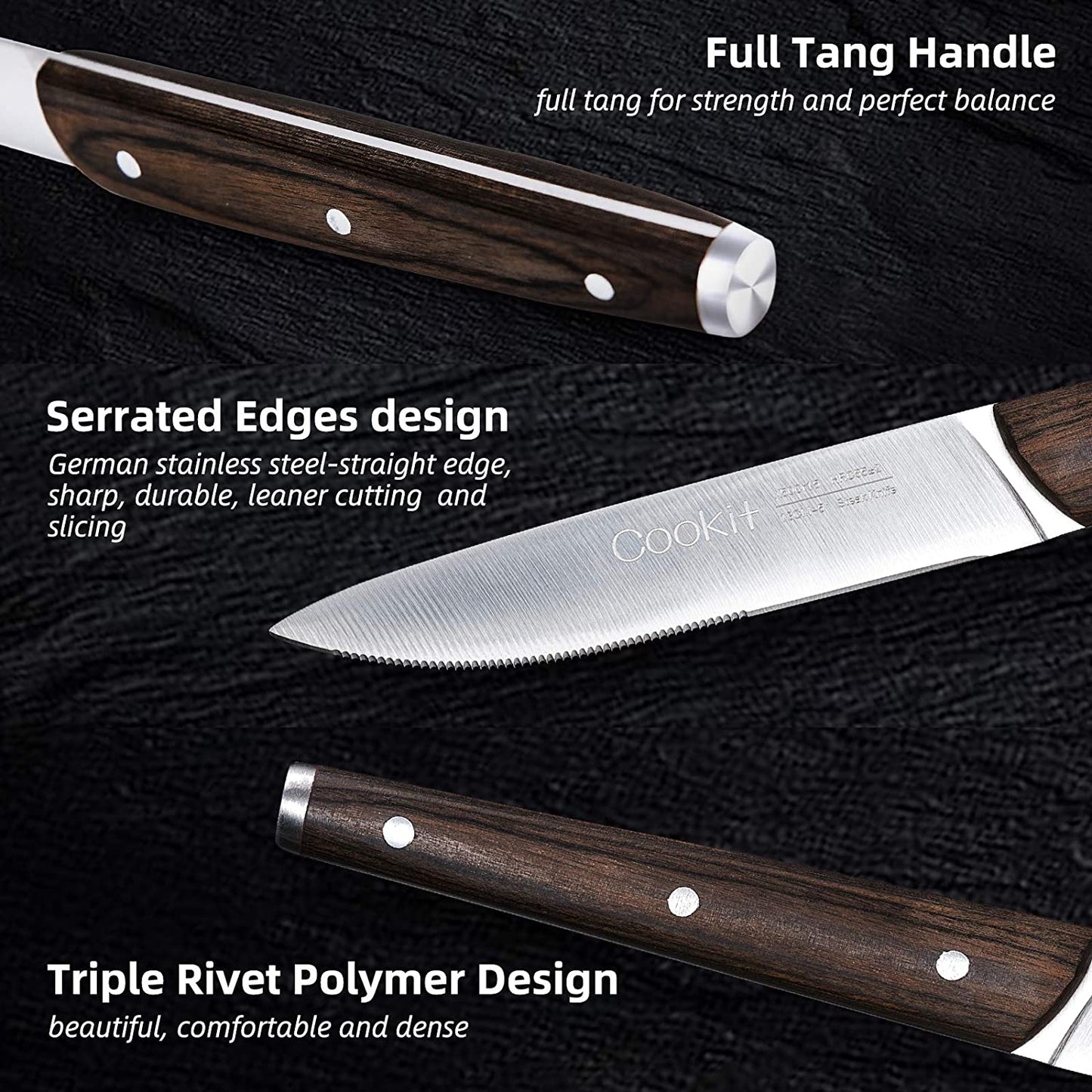 Kitchen Knife Set | 6Pcs Steak Knife Set | Just Flushz