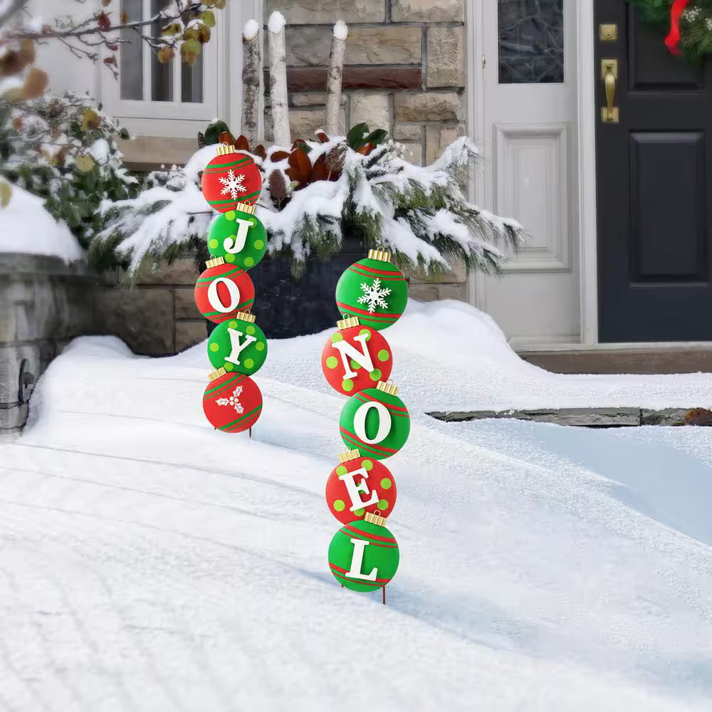 42 In. H Metal NOEL Ornament Christmas Yard Decor Yard Stake or Wall Decor