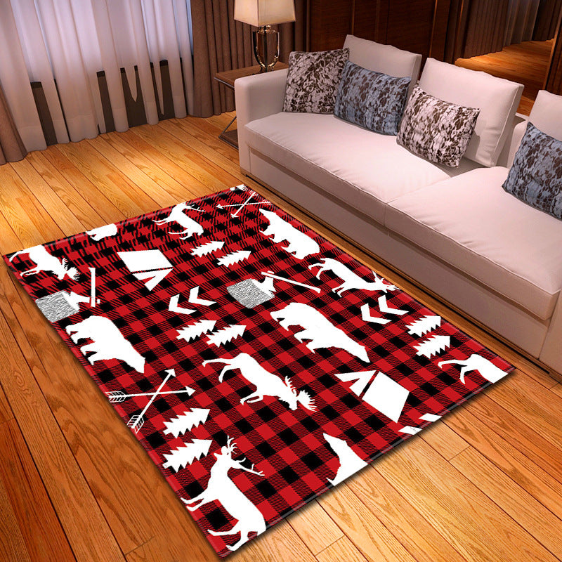 Non Slip Living Room Rugs | Printed Large Mat Non-slip | Just Flushz