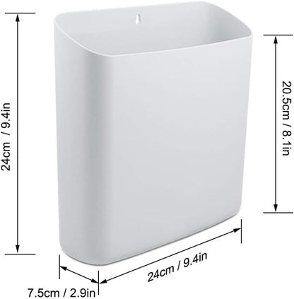 Lint Holder Bin, Large Magnetic Laundry Bin for Dryer, Space-Saving Trash Container Hanging on Dryer, Washer or Wall Mount Trash Bin (White)