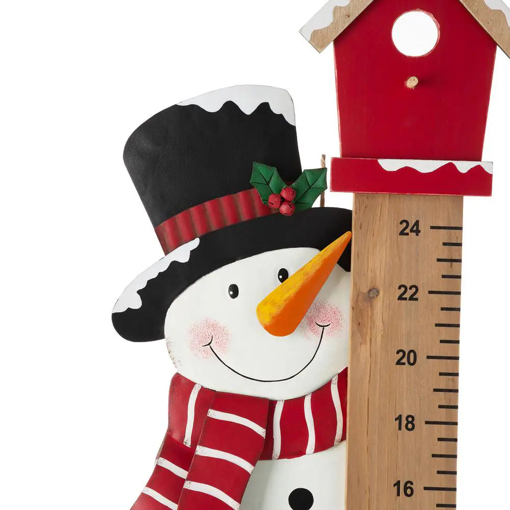 40 In. H Snowman Snow Gauge Yard Stake or Wall Decor (KD, 2 Function)