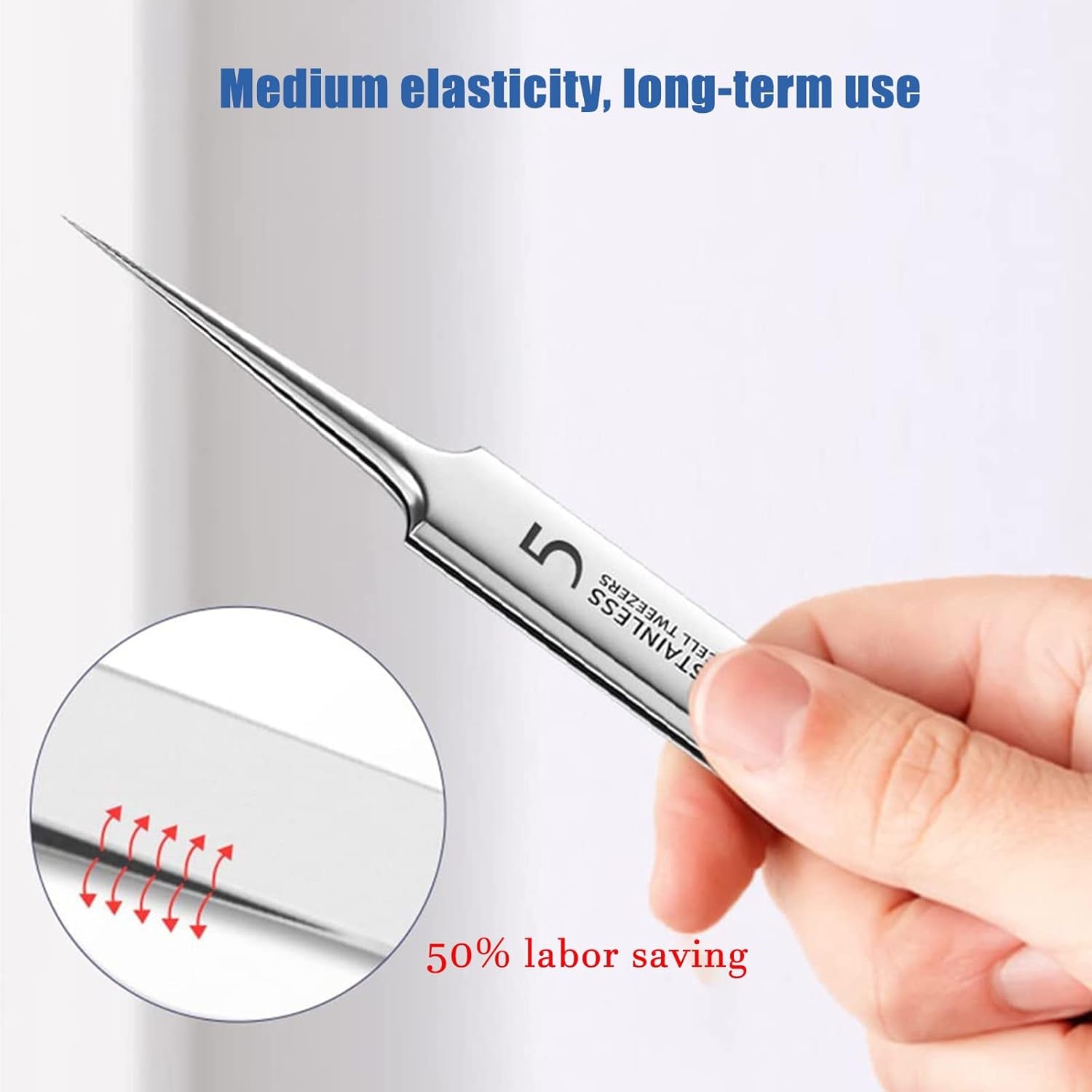 Removal Blackhead Tweezers Precision Stainless Steel Curved Hook for Acne Pimples Comedones Blemishes or Splinters Removal and Ingrown Hair Treatments