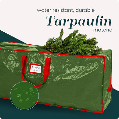 , Christmas Tree Storage Bag - Stores 9 Foot Artificial Xmas Holiday Tree, Durable Waterproof Material, Zippered Bag, Carry Handles. Protects against Dust, Insects and Moisture.