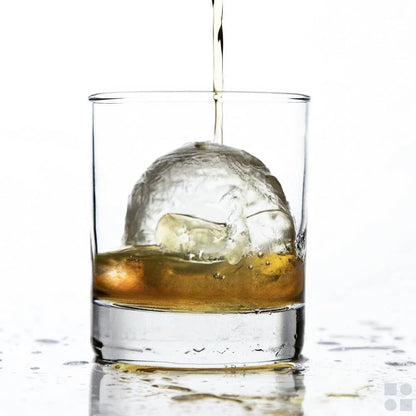 Glacio Ice Ball Maker Mold - Durable & Flexible, No Plastic, Large Spheres for Chill-To-Perfection Drinks, Easy Release Ball Ice Cube Mold, Reusable, Eco-Friendly Whiskey Ice Ball Maker