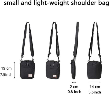 Mini Crossbody Bag Shoulder Bag for Men, Small Messenger Satchel Bag for Women