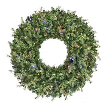 36 In. Pre-Lit LED Grand Duchess Balsam Fir Artificial Christmas Wreath