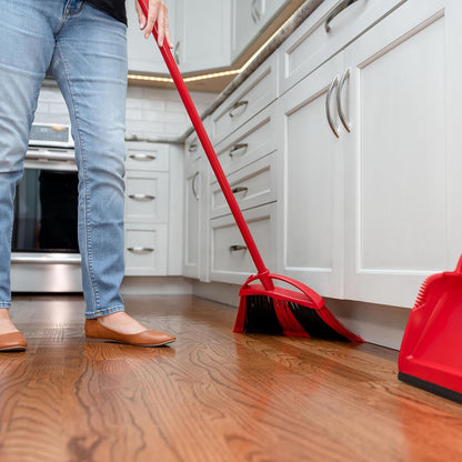 One Sweep Broom with Step-On Dustpan | Remove 99% with One Sweep | Lightweight Quiet Cleaning Tool | Ideal for Pet Owners