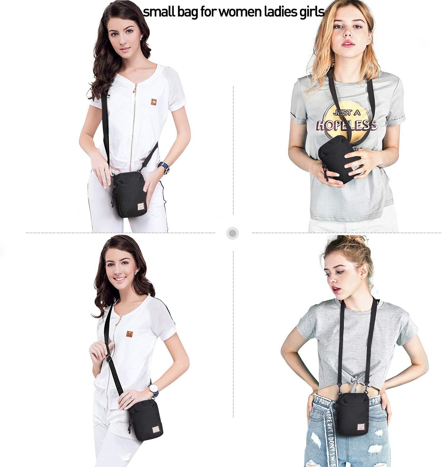 Mini Crossbody Bag Shoulder Bag for Men, Small Messenger Satchel Bag for Women