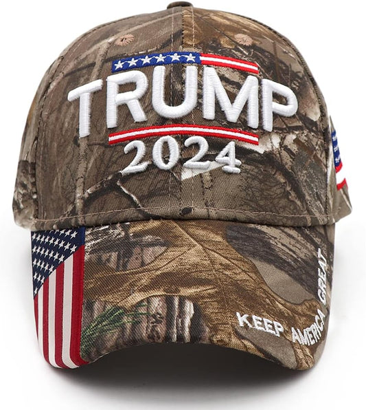 Trump 2024 Hat Donald Trump Hat 2024 MAGA Keep America Great Hat Camo USA Embroidered Adjustable Baseball Cap