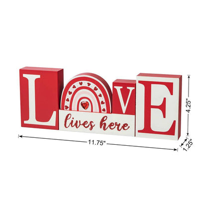 4.25 In. H Valentine'S Wooden LOVE Table Decor