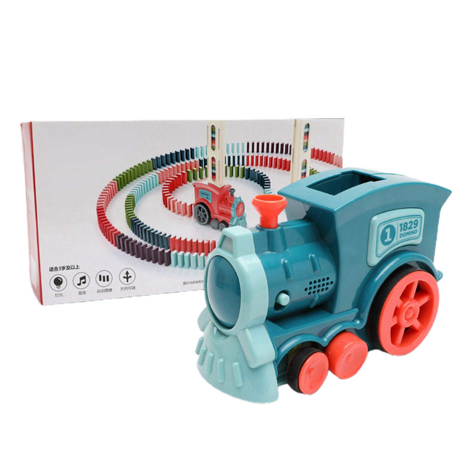 Domino Train Toy Set | Electric Building Block Train Toy | Just Flushz
