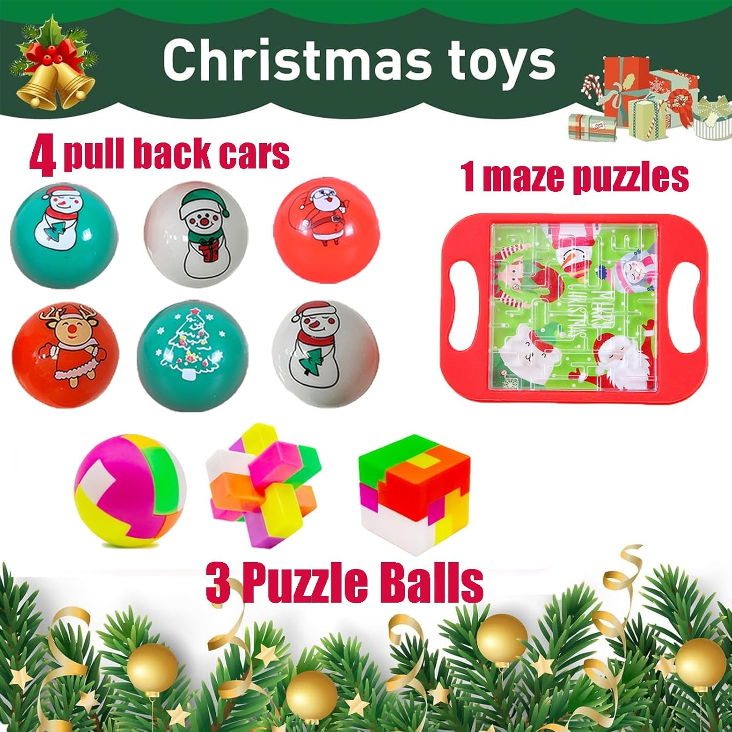 118 Pcs Christmas Party Favors for Kids, Fidget Prizes Treasure Box Toys, Pinata Goodie Bag Filler, Prizes for Kids Classroom, Treasure Chest Carnival Rewards, Stocking Stuffers for Students