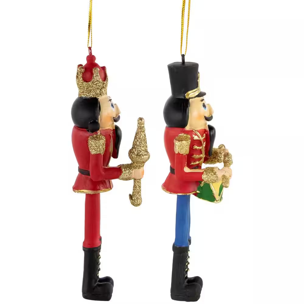 5.75 In. Nutcracker King and Soldier Christmas Ornaments (Set of 2)