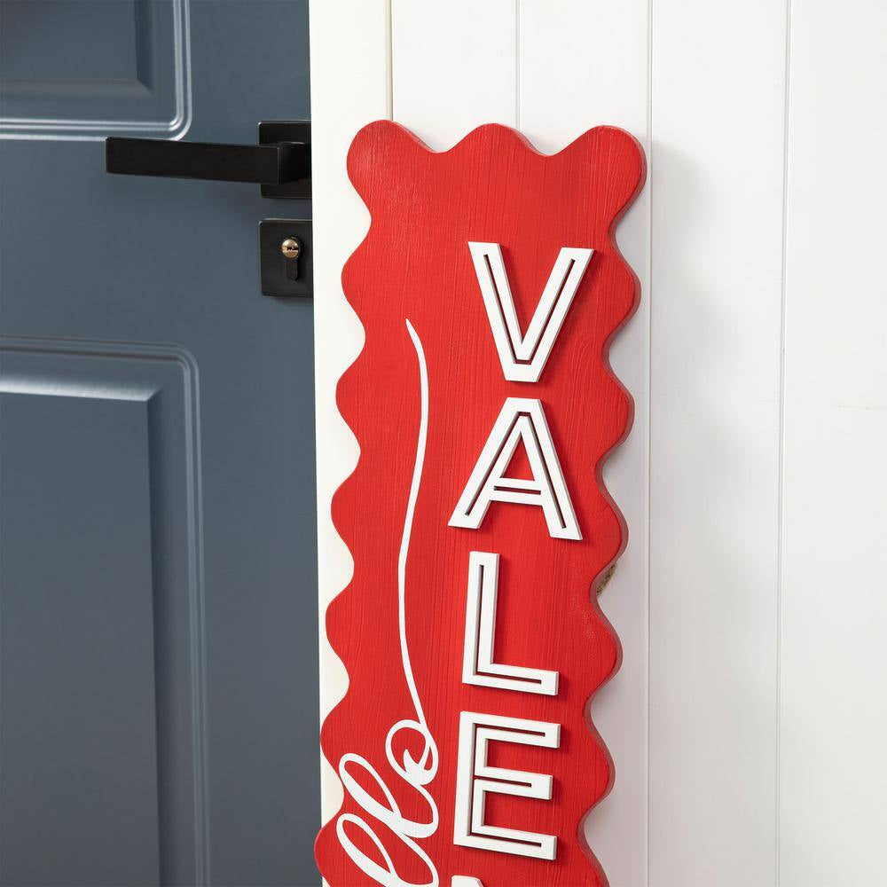 39.25 In. H Valentine'S Wooden HELLO VALENTINE Porch Decor