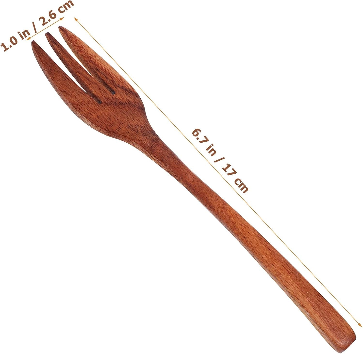 Wooden Forks Long Handle Reusable Wooden Fork: Japanese Style Wood Salad Dinner Fork Handmade Kitchen Utensil Tableware Dinnerware for Home Restaurant Pasta Fruit Salad Noodles Pasta Fork