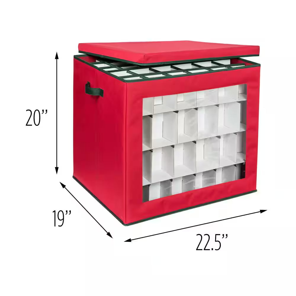 Ornament Storage Container in Red (120-Count)