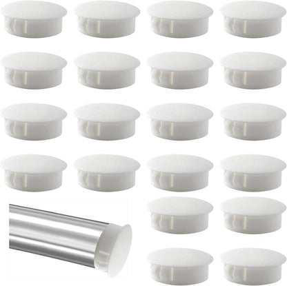 30Pcs 1-1/4 Inch (32Mm) White Hole Plugs, Plastic round Flush Type Panel Plugs Fastener Cover for Furniture Protectors