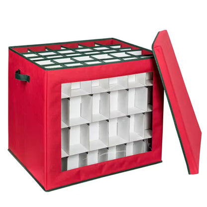 Ornament Storage Container in Red (120-Count)